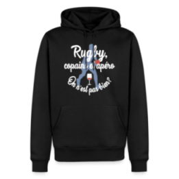 Sweat-shirt à capuche premium homme - Rugby
