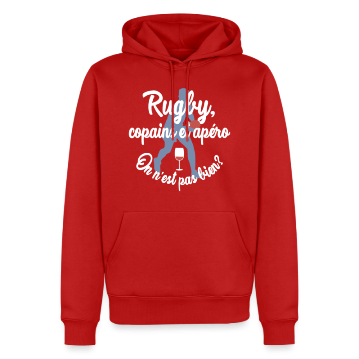 Sweat-shirt à capuche premium homme - Rugby