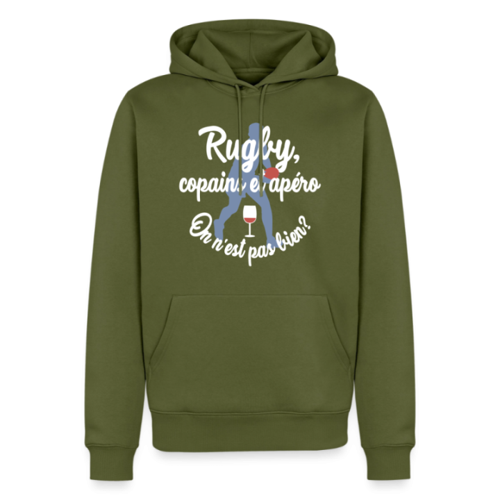 Sweat-shirt à capuche premium homme - Rugby