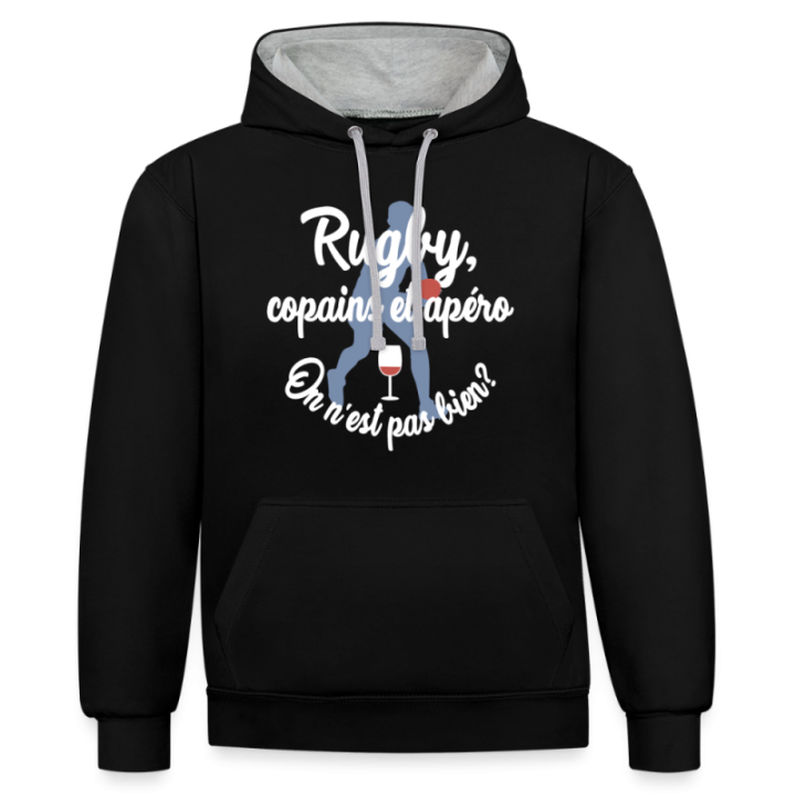  copains et apéro - bleu marine/rouge - front