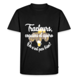 T-shirt premium homme - Tracteurs, copains et apéro