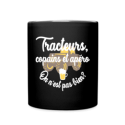 Mug uni - Tracteurs, copains et apéro