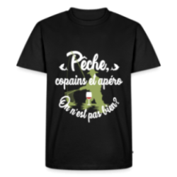 T-shirt premium homme - Pêche, copains et apéro