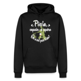 Sweat-shirt à capuche premium homme - Pêche
