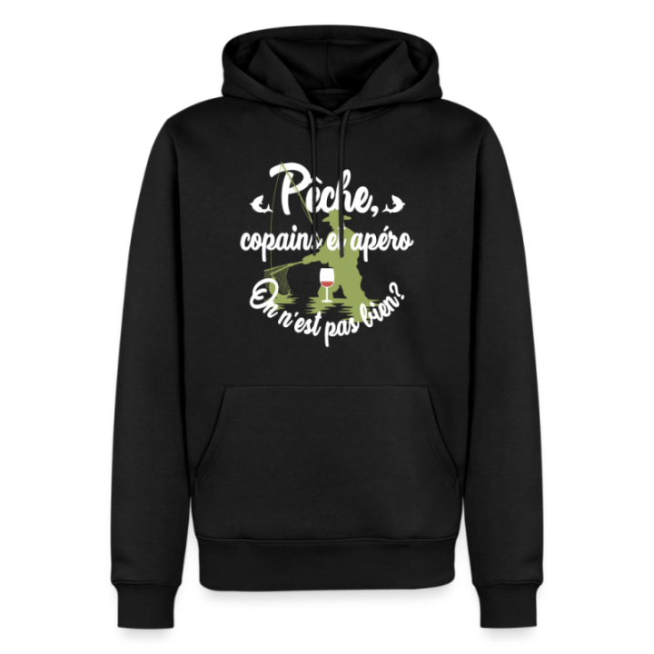 Sweat-shirt à capuche premium homme - Pêche