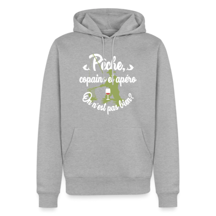 Sweat-shirt à capuche premium homme - Pêche