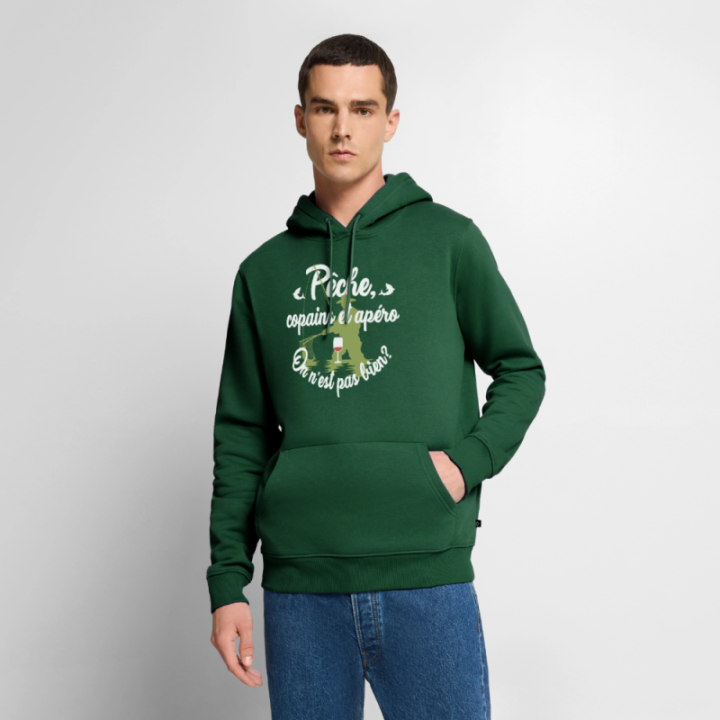Sweat-shirt à capuche premium homme - Pêche