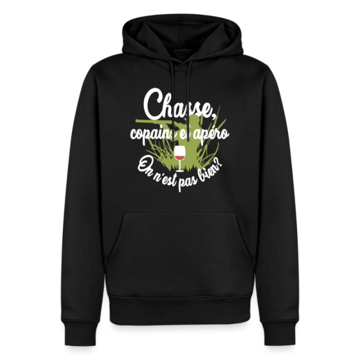 Sweat-shirt à capuche premium homme - Chasse