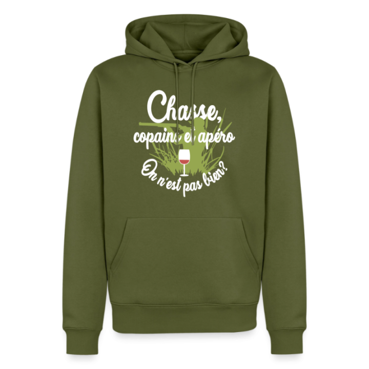 Sweat-shirt à capuche premium homme - Chasse