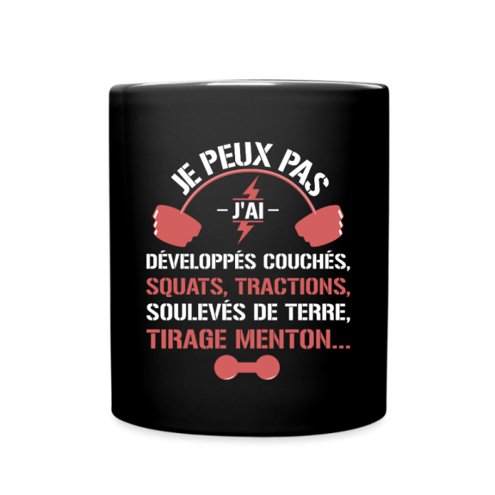  j'ai développés couchés - squats - tractions - noir - front