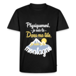 T-shirt premium homme - Dans ma tête, je suis à la montagne