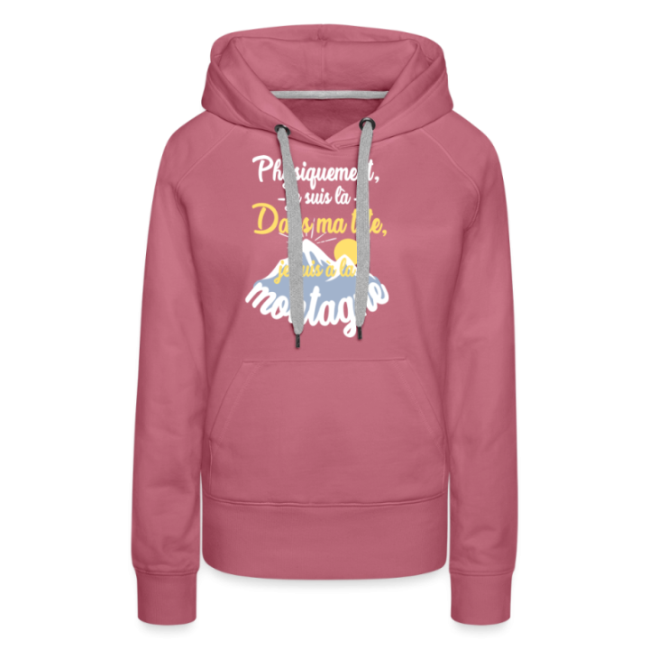 Sweat-shirt à capuche premium femme - Dans ma tête