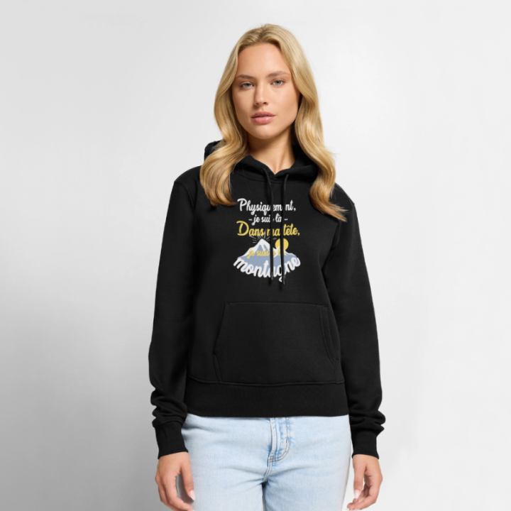 Sweat-shirt à capuche premium femme - Dans ma tête