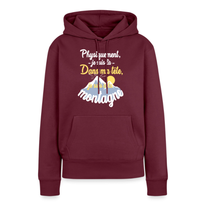Sweat-shirt à capuche premium femme - Dans ma tête