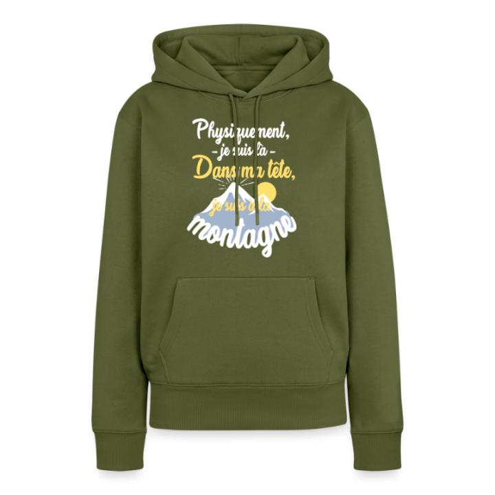 Sweat-shirt à capuche premium femme - Dans ma tête