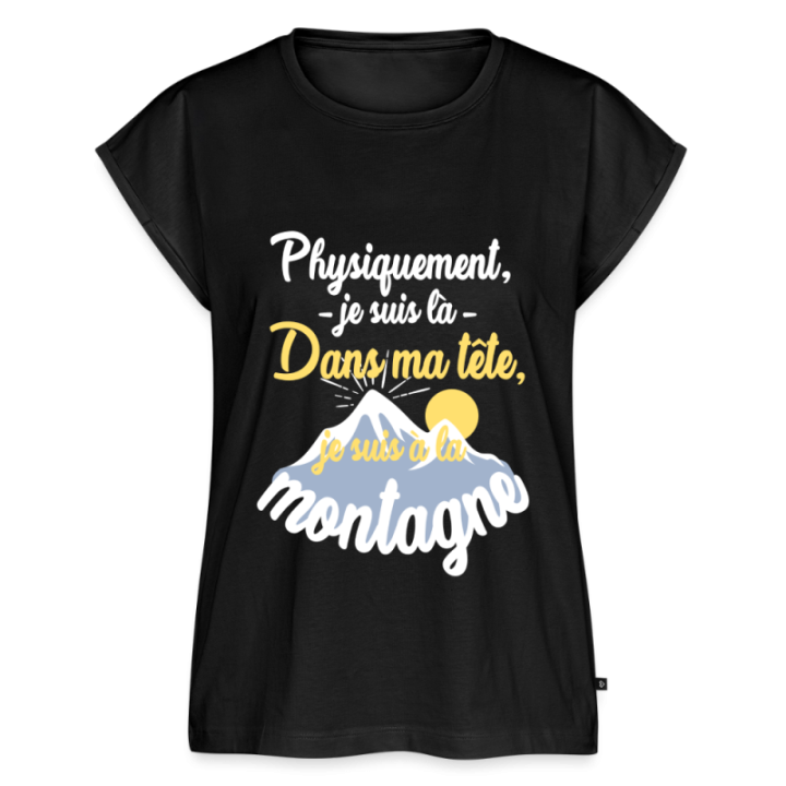 T-shirt à manches retroussées femme - Dans ma tête