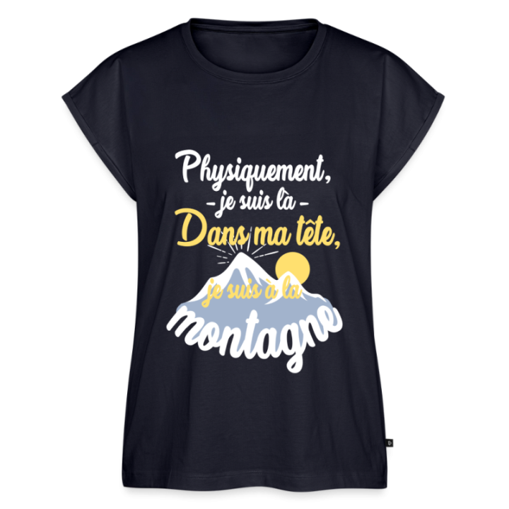 T-shirt à manches retroussées femme - Dans ma tête