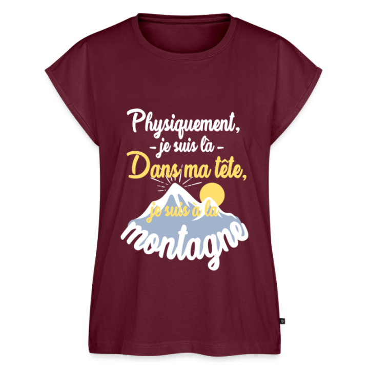 T-shirt à manches retroussées femme - Dans ma tête