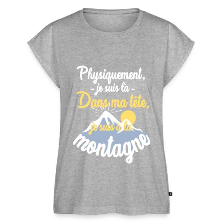 T-shirt à manches retroussées femme - Dans ma tête