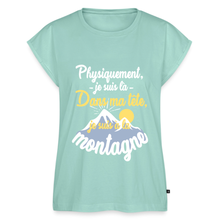 T-shirt à manches retroussées femme - Dans ma tête