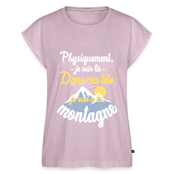 T-shirt à manches retroussées femme - Dans ma tête