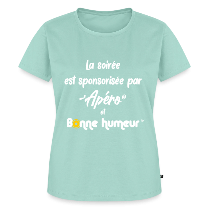 T-shirt premium femme - Soirée apéro et bonne humeur - menthe  - front