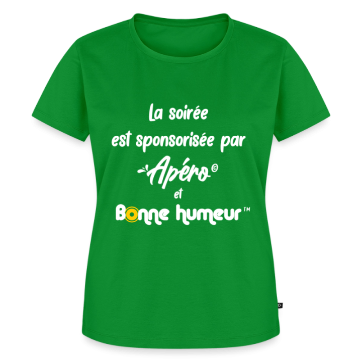 T-shirt premium femme - Soirée apéro et bonne humeur - vert - front