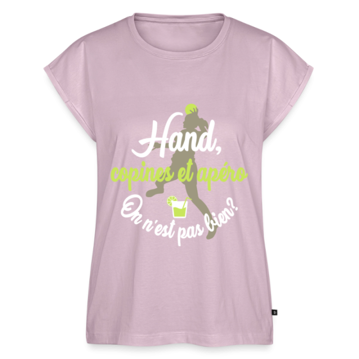 T-shirt à manches retroussées femme - Hand