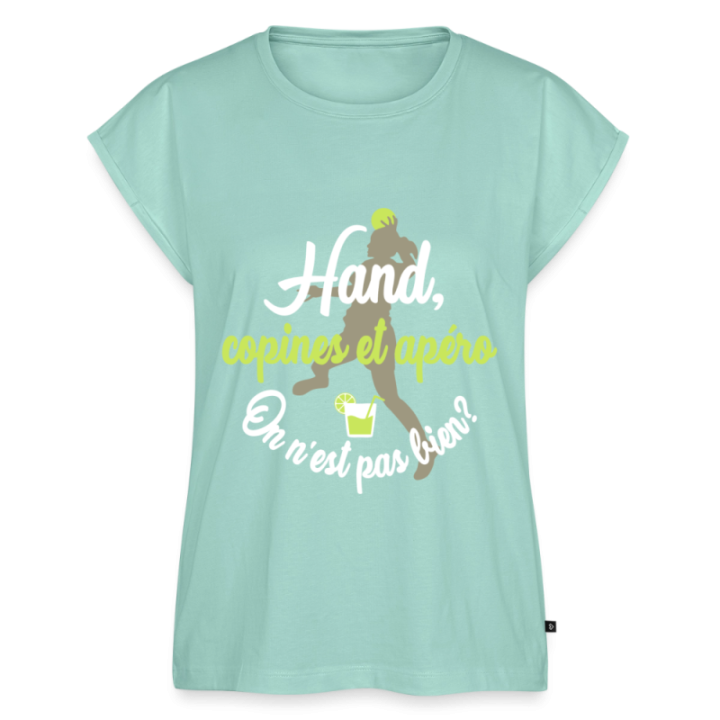 T-shirt à manches retroussées femme - Hand