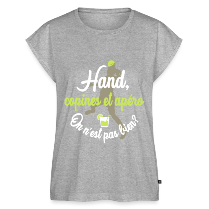T-shirt à manches retroussées femme - Hand