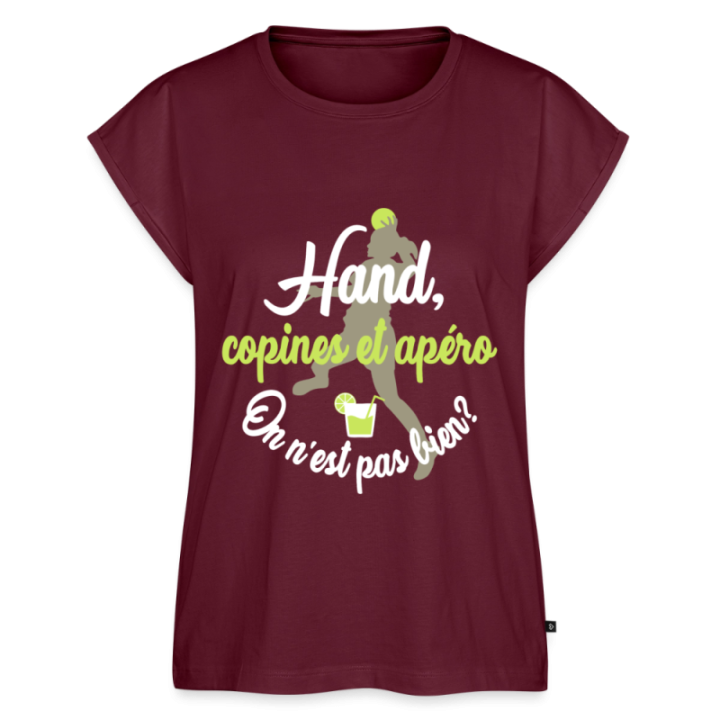 T-shirt à manches retroussées femme - Hand