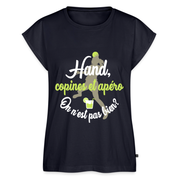 T-shirt à manches retroussées femme - Hand