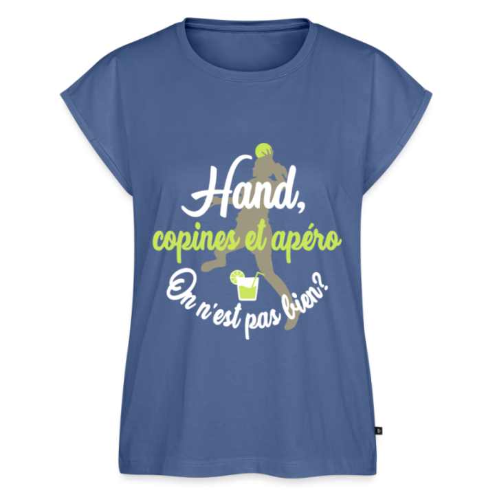 T-shirt à manches retroussées femme - Hand