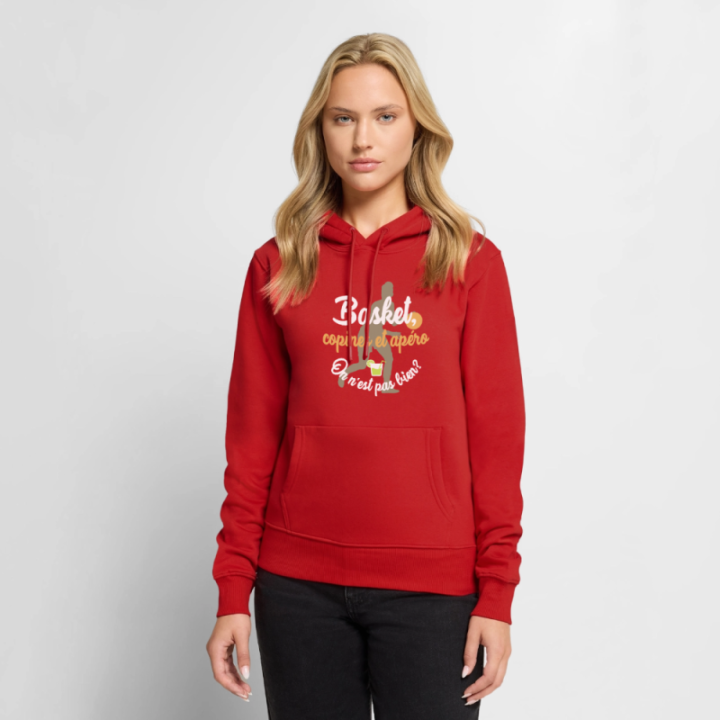 Sweat-shirt à capuche premium femme - Basket