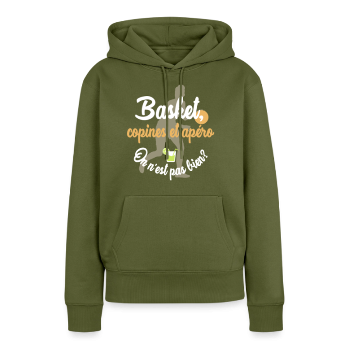 Sweat-shirt à capuche premium femme - Basket