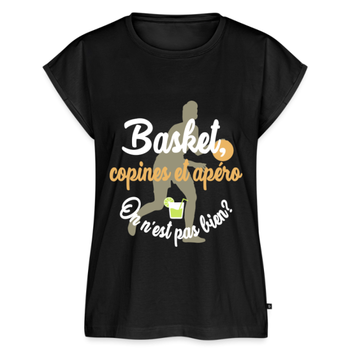 T-shirt à manches retroussées femme - Basket