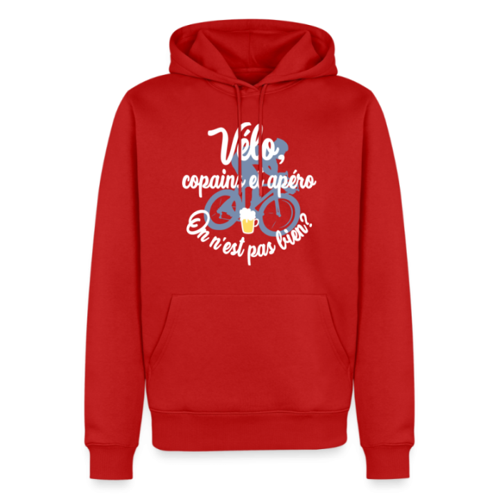Sweat-shirt à capuche premium homme - Vélo