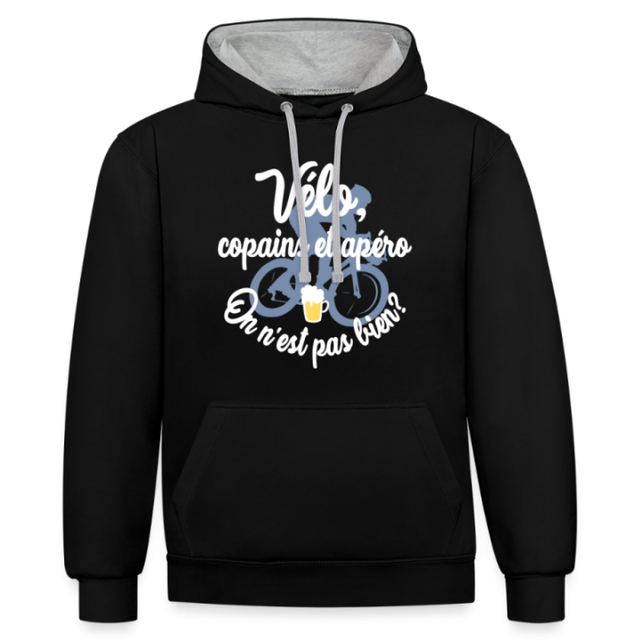  copains et apéro - bleu marine/gris chiné - front