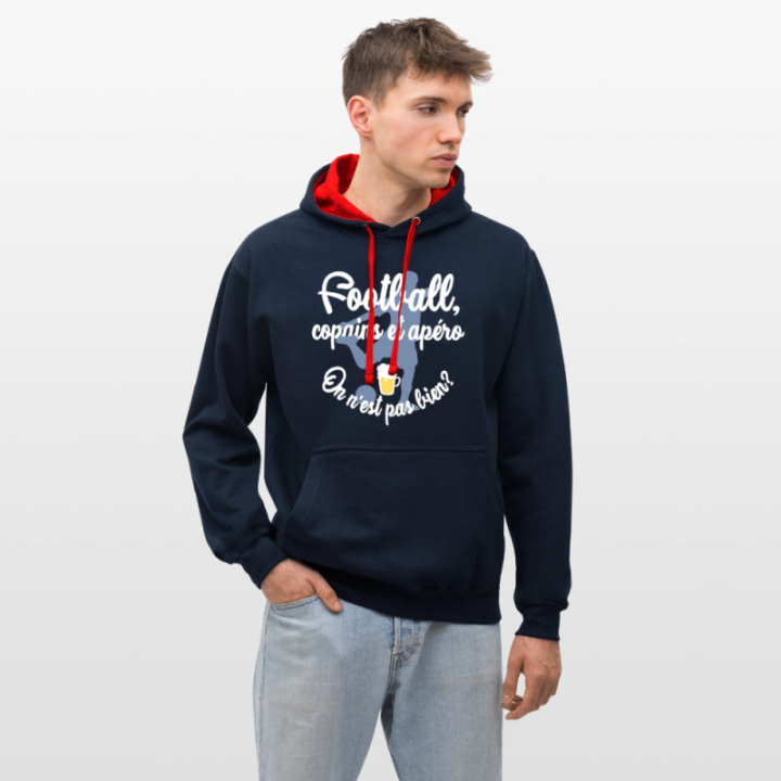  copains et apéro - bleu marine/gris chiné - front
