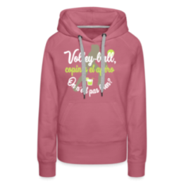 Sweat-shirt à capuche premium femme - Volley