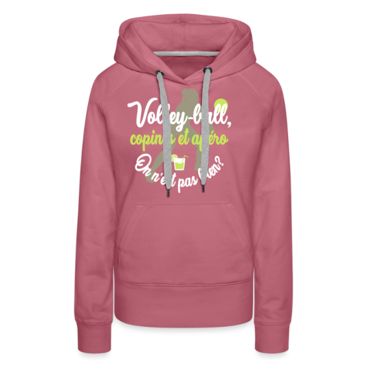 Sweat-shirt à capuche premium femme - Volley