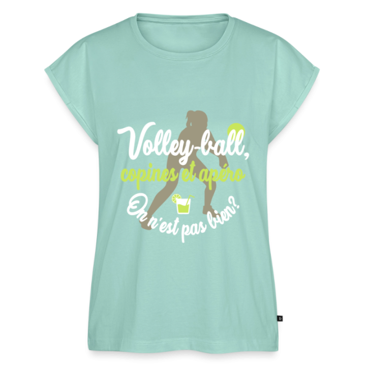T-shirt à manches retroussées femme - Volley