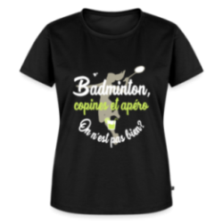 T-shirt premium femme - Badminton, copines et apéro