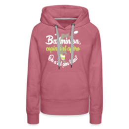 Sweat-shirt à capuche premium femme - Badminton