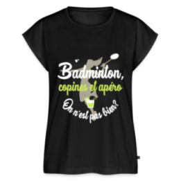 T-shirt à manches retroussées femme - Badminton