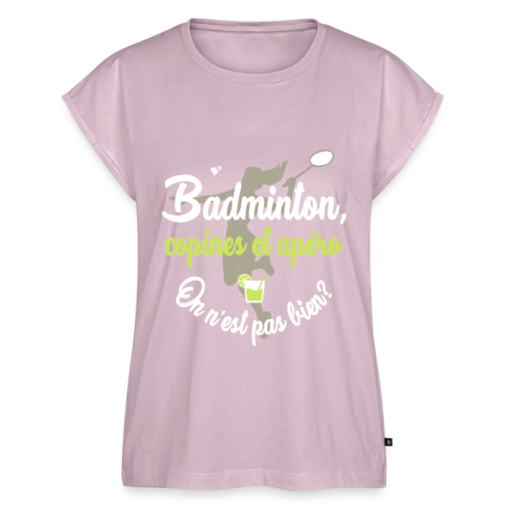 T-shirt à manches retroussées femme - Badminton