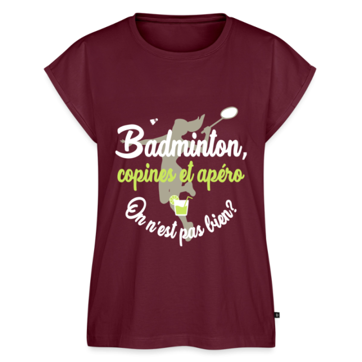 T-shirt à manches retroussées femme - Badminton