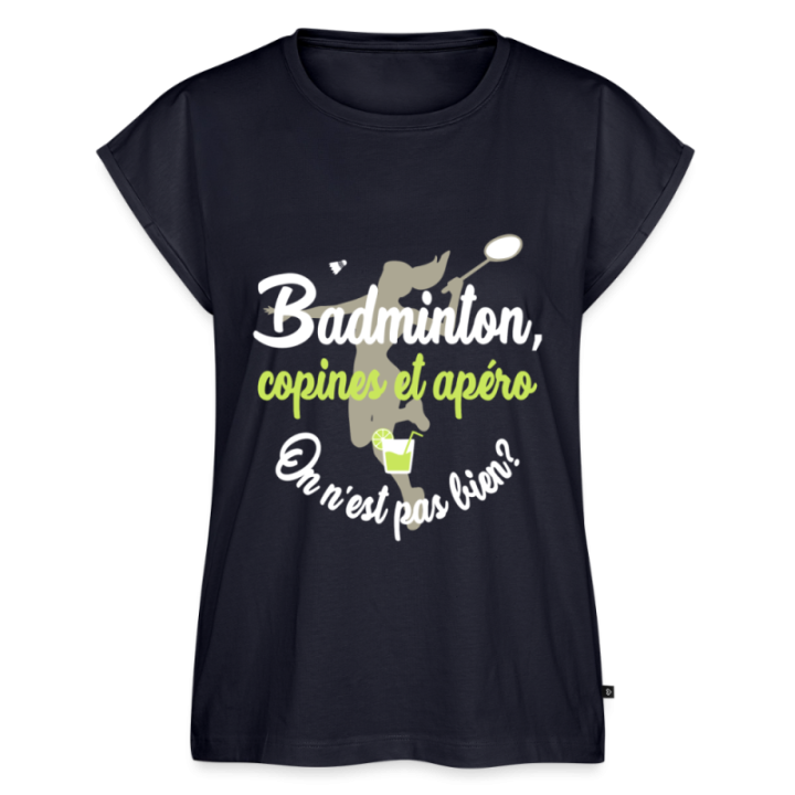 T-shirt à manches retroussées femme - Badminton