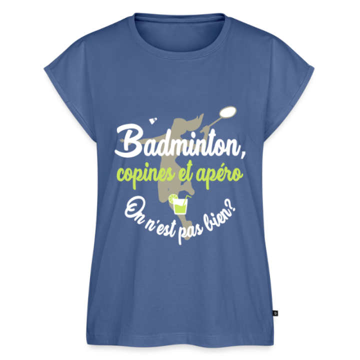 T-shirt à manches retroussées femme - Badminton