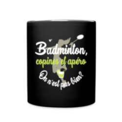 Mug uni - Badminton, copines et apéro